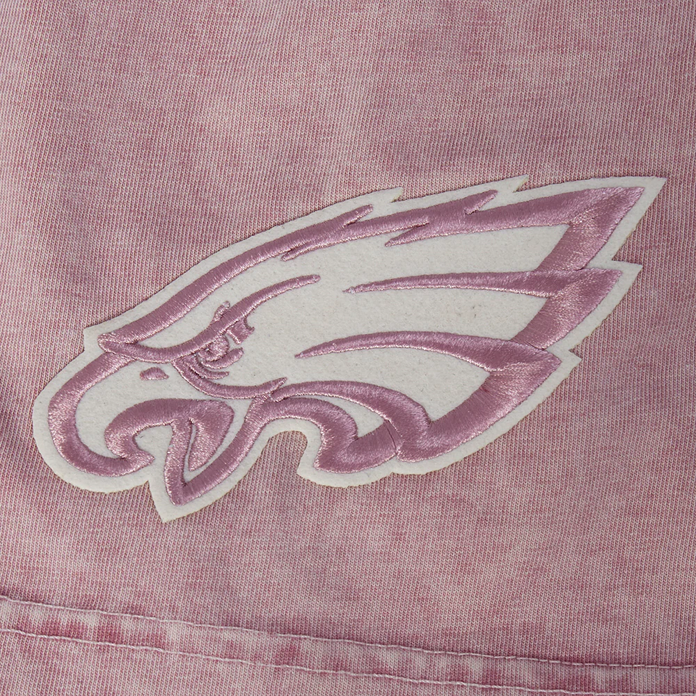 NFL PHILADELPHIA EAGLES STREET TEAM MEN'S CJ DROP SHOULDER ENZYME WASH TEE (WASHED MAUVE) - Image 6