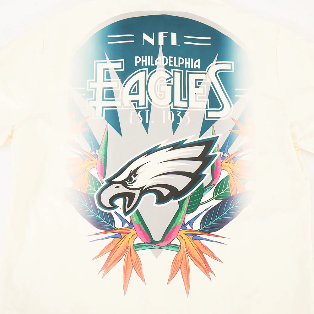 NFL PHILADELPHIA EAGLES PARADISE MEN'S BUTTON DOWN (EGGSHELL) - Image 7
