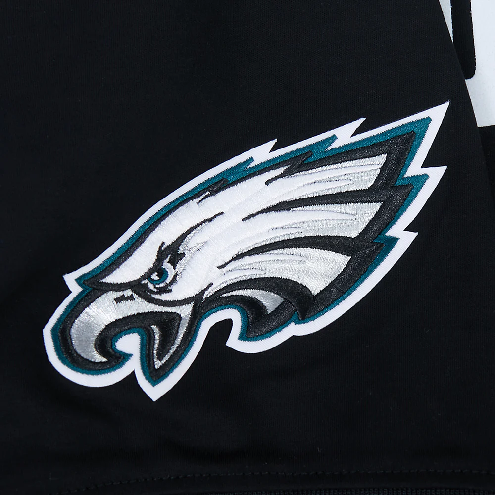 NFL PHILADELPHIA EAGLES JALEN HURTS #1 CLASSIC PNN MEN'S SS PO HOODI (BLACK) - Image 5