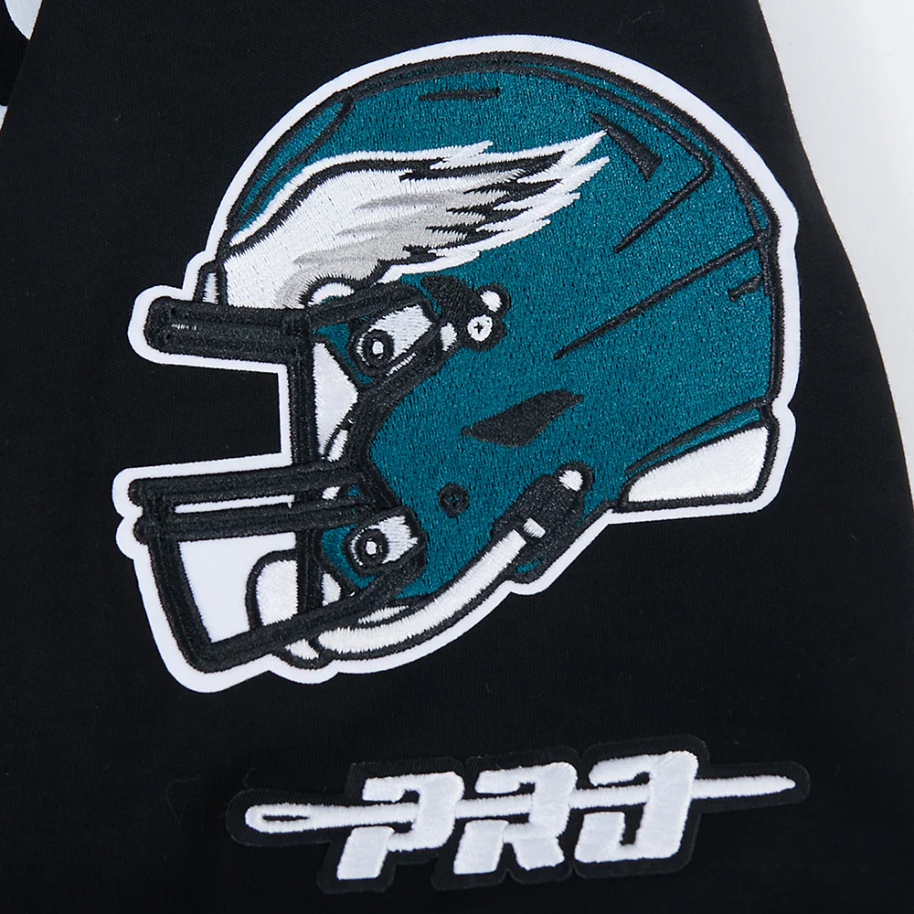 NFL PHILADELPHIA EAGLES JALEN HURTS #1 CLASSIC PNN MEN'S SS PO HOODI (BLACK) - Image 6
