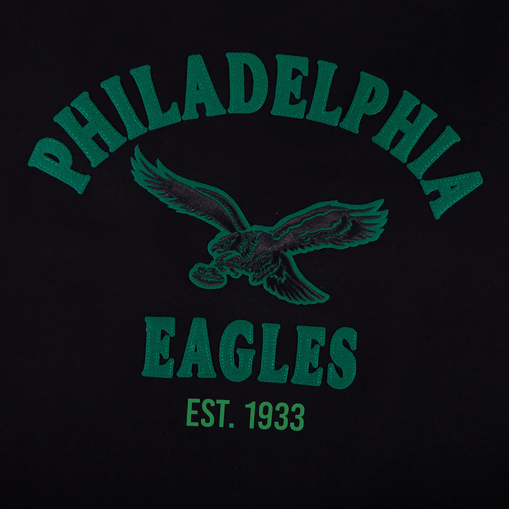 NFL PHILADELPHIA EAGLES FIRST TEAM MEN'S RAGLAN TEE (EGGSHELL/ BLACK) - Image 7