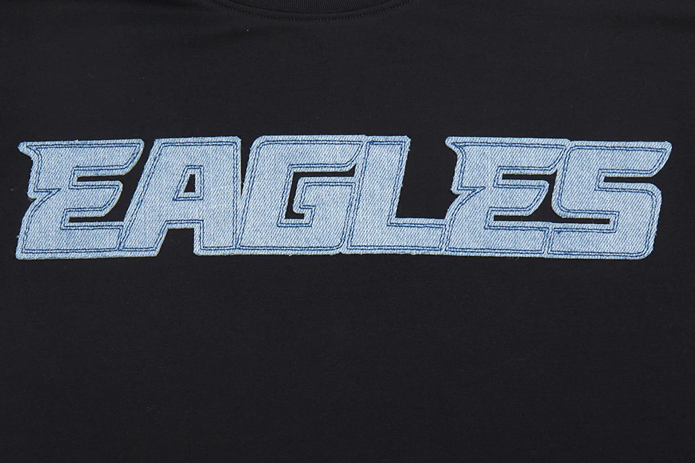NFL PHILADELPHIA EAGLES VARSITY BLUES MEN'S TEE (BLACK) - Image 5