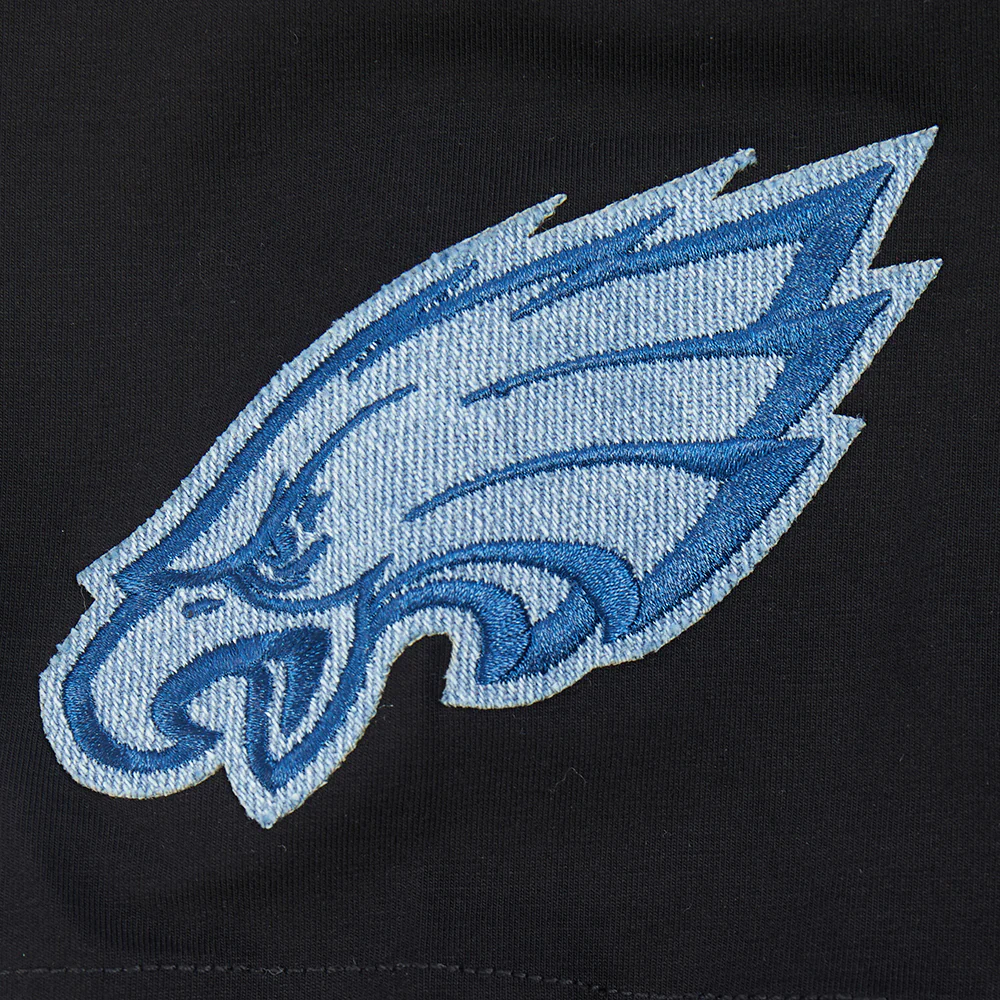 NFL PHILADELPHIA EAGLES VARSITY BLUES MEN'S TEE (BLACK) - Image 6