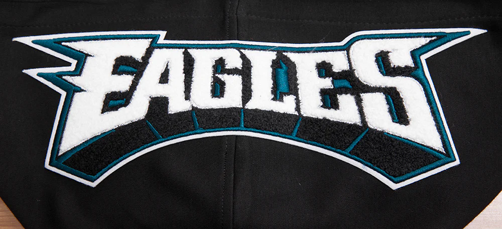 NFL PHILADELPHIA EAGLES JALEN HURTS #1 MEN'S SHORT SLEEVE PULLOVER HOODIE (BLACK) - Image 7