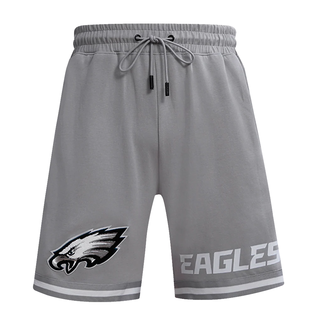 NFL PHILADELPHIA EAGLES CLASSIC CHENILLE MEN'S DOUBLE KNIT SHORT (GRAY) - Image 2