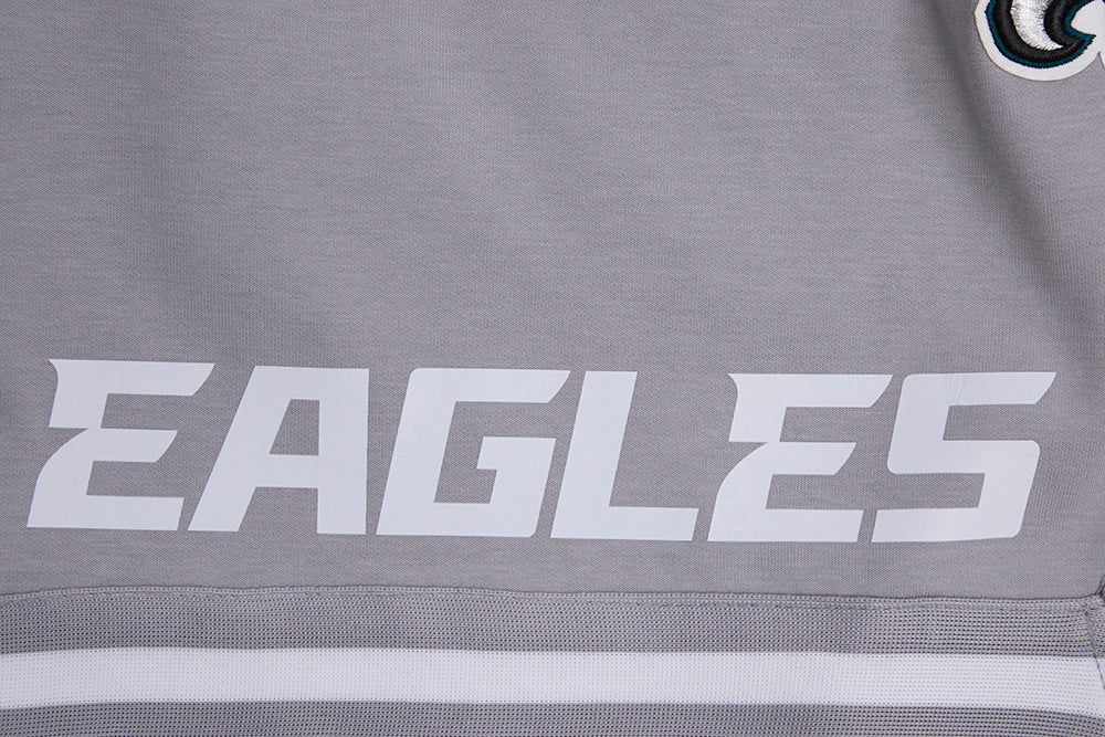 NFL PHILADELPHIA EAGLES CLASSIC CHENILLE MEN'S DOUBLE KNIT SHORT (GRAY) - Image 5