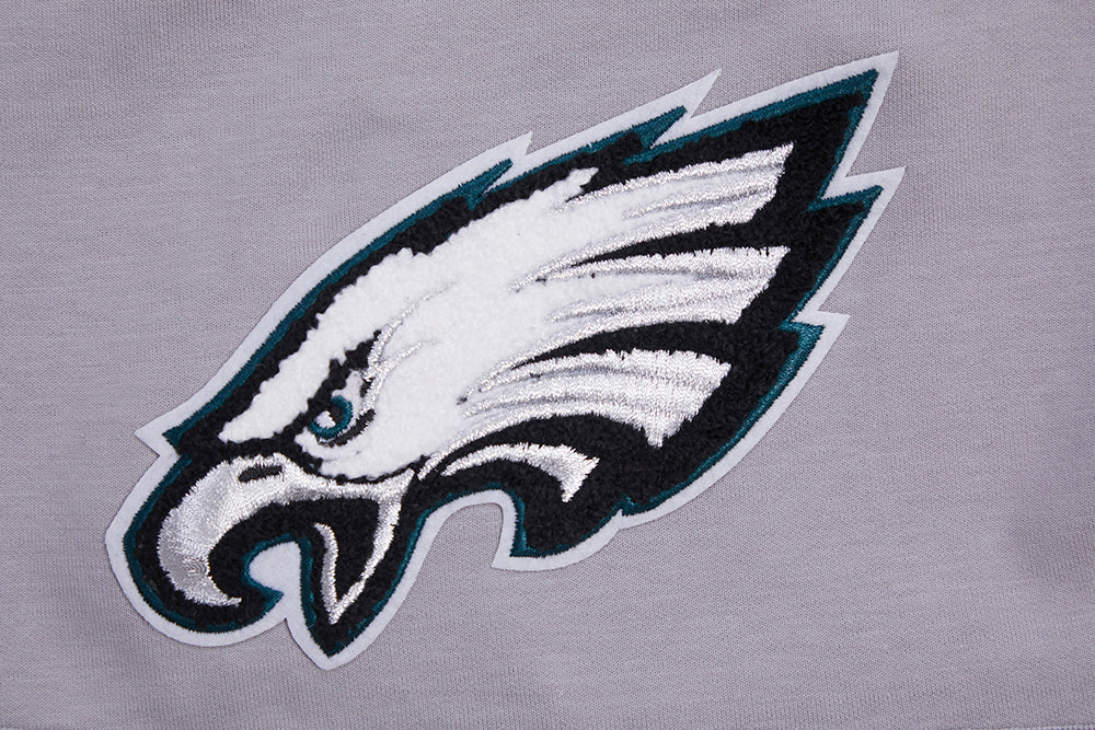 NFL PHILADELPHIA EAGLES CLASSIC CHENILLE MEN'S DOUBLE KNIT SHORT (GRAY) - Image 6