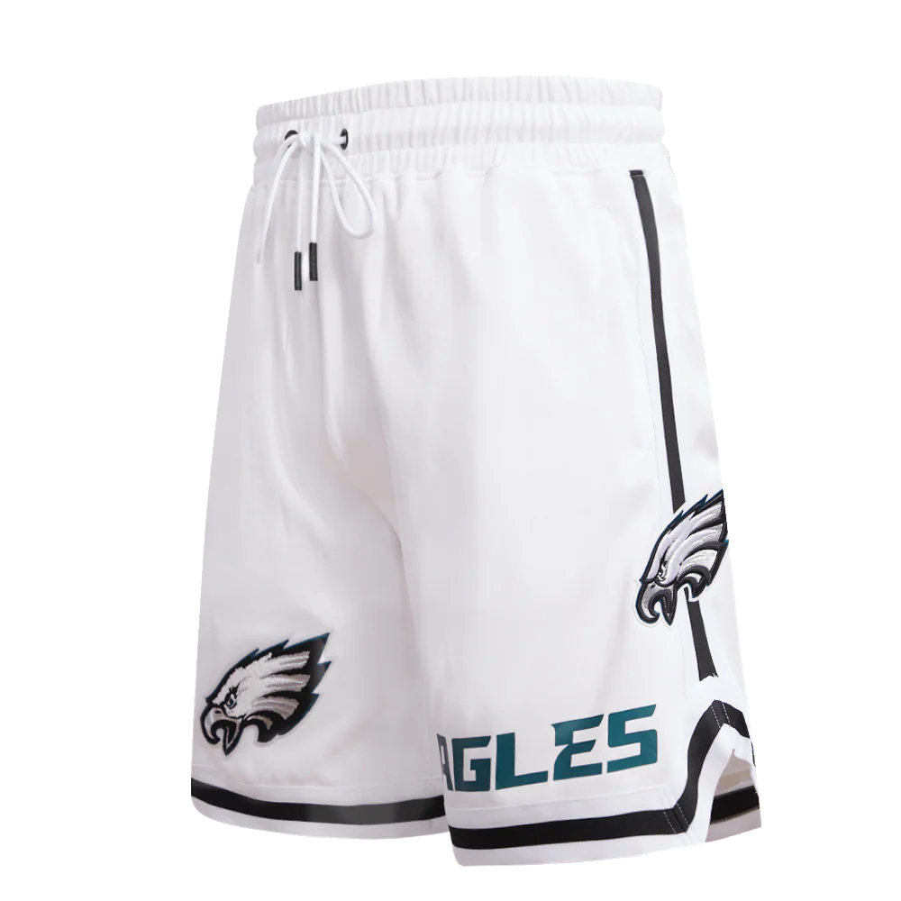 NFL PHILADELPHIA EAGLES CLASSIC CHENILLE MEN'S DOUBLE KNIT SHORT (WHITE)