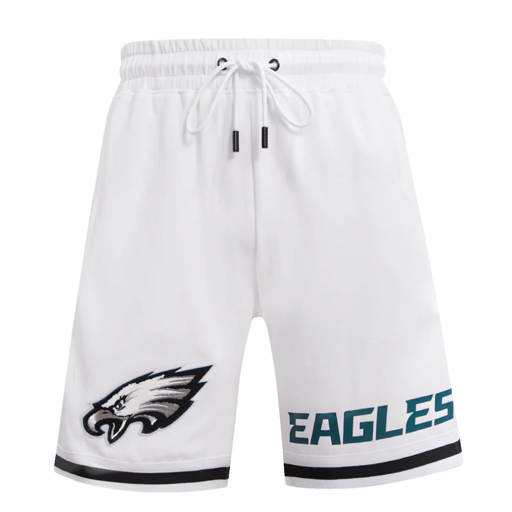 NFL PHILADELPHIA EAGLES CLASSIC CHENILLE MEN'S DOUBLE KNIT SHORT (WHITE) - Image 2