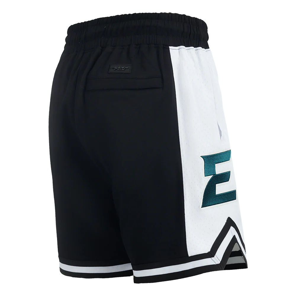 NFL PHILADELPHIA EAGLES JALEN HURTS #1 CLASSIC MEN'S DOUBLE KNIT 2.0 SHORT (BLACK) - Image 4