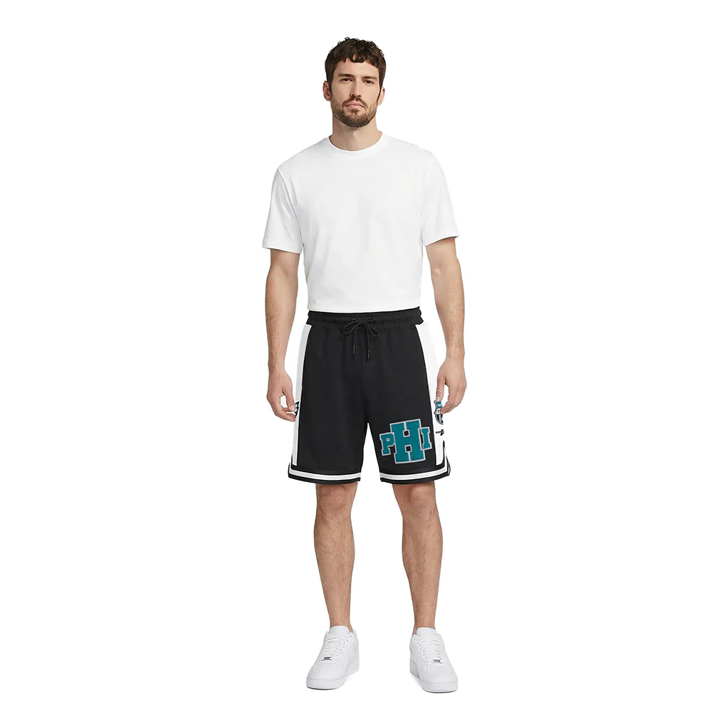 NFL PHILADELPHIA EAGLES LETTERMAN MEN'S ATHLETIC SHORT (BLACK) - Image 3