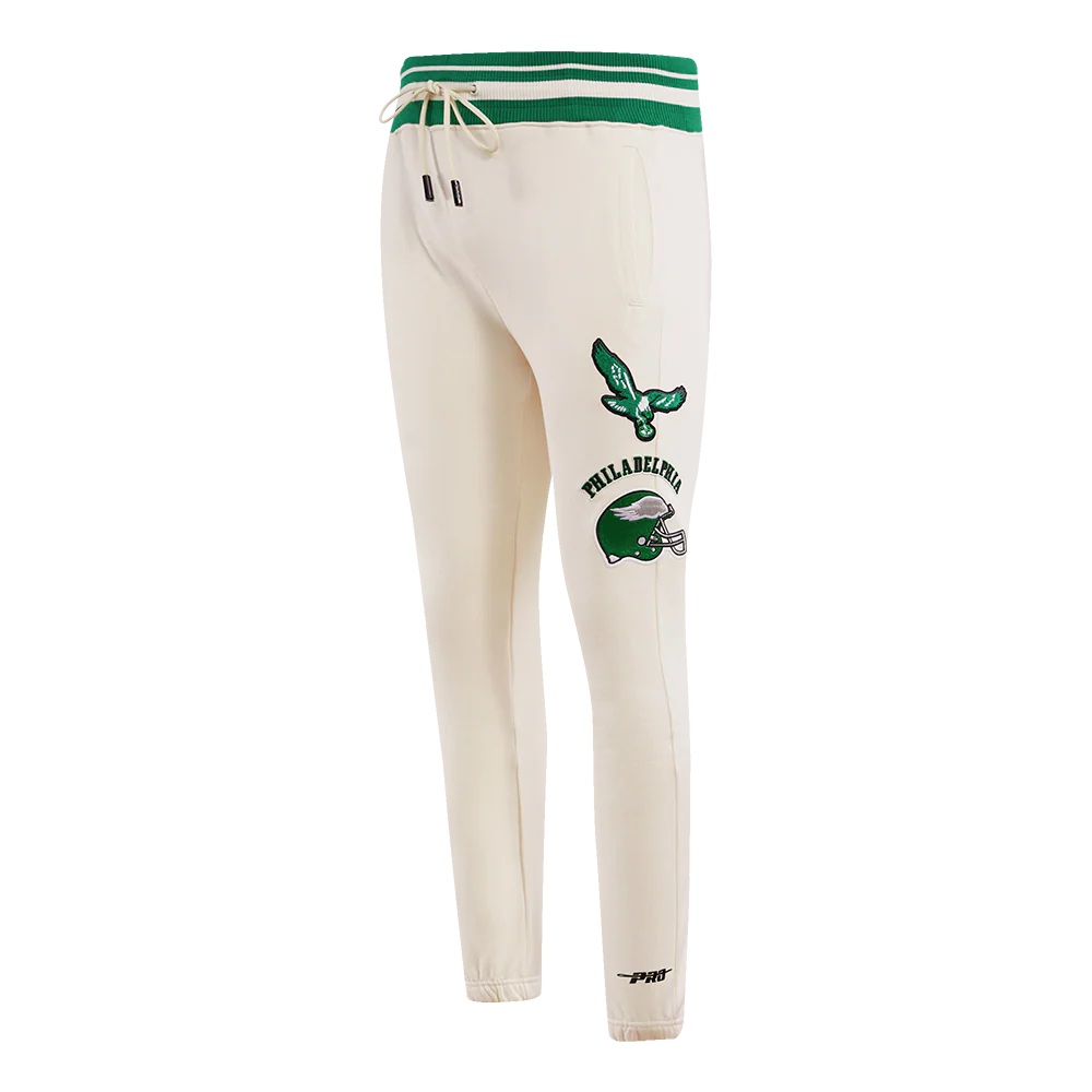NFL PHILADELPHIA EAGLES RETRO CLASSIC MEN'S SWEATPANT (EGGSHELL/ KELLY GREEN)