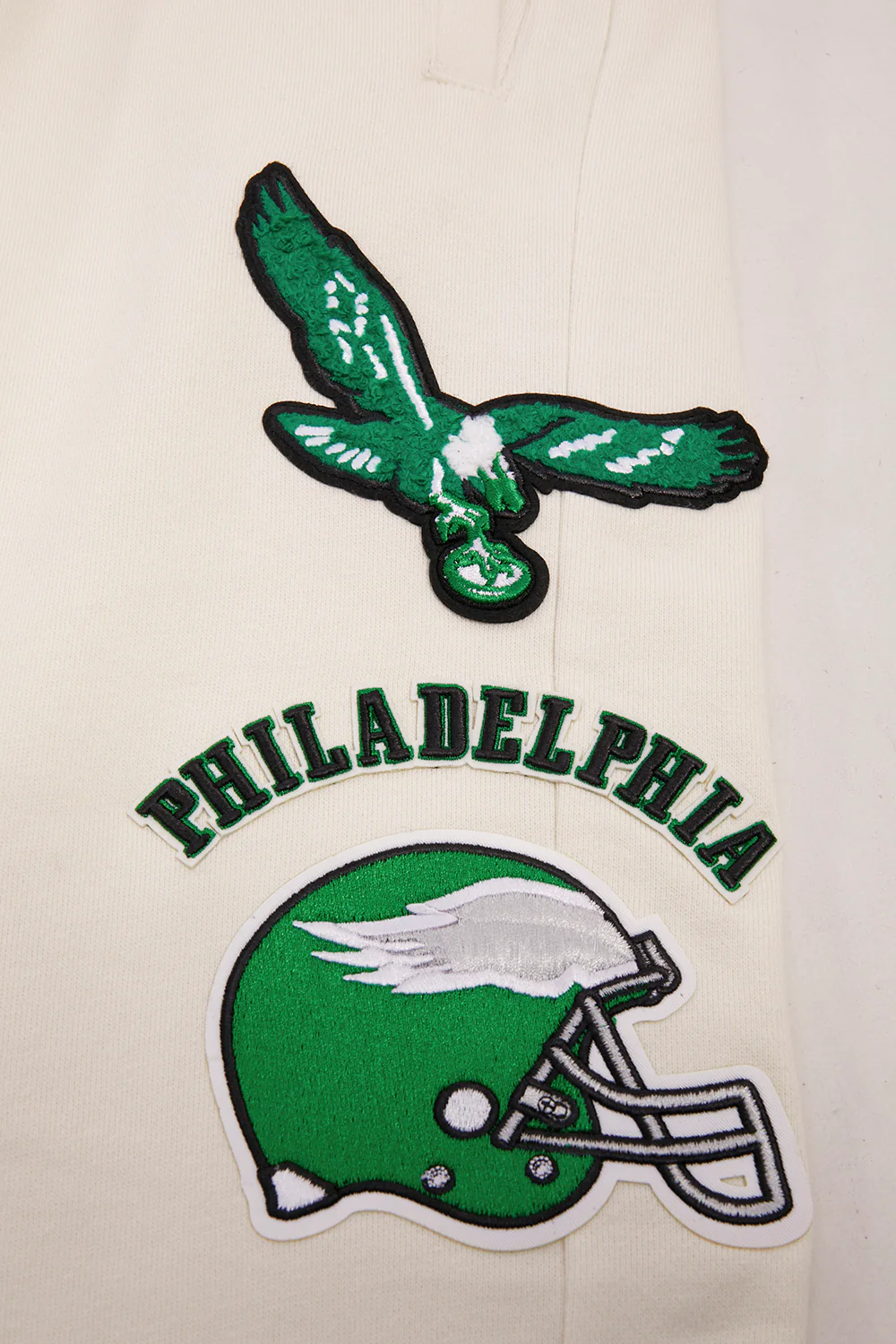 NFL PHILADELPHIA EAGLES RETRO CLASSIC MEN'S SWEATPANT (EGGSHELL/ KELLY GREEN) - Image 5