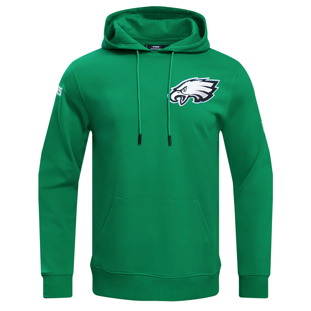 NFL PHILADELPHIA EAGLES CLASSIC CHENILLE MEN'S DK PO HOODIE (KELLY GREEN)
