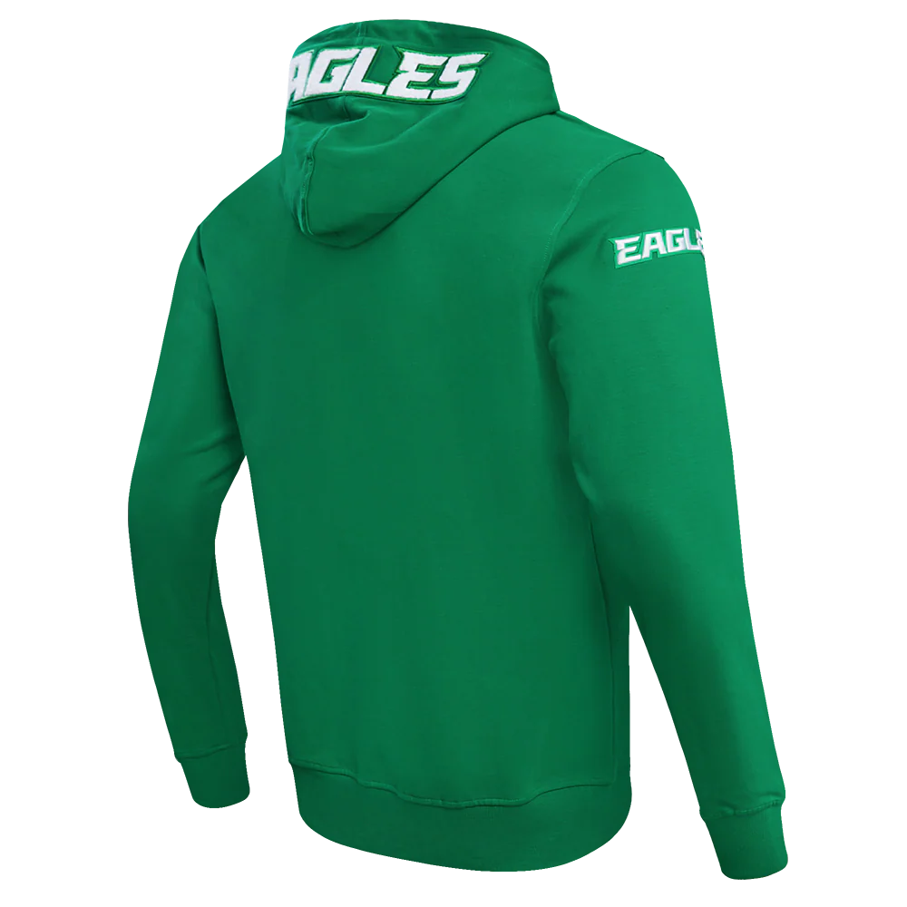 NFL PHILADELPHIA EAGLES CLASSIC CHENILLE MEN'S DK PO HOODIE (KELLY GREEN) - Image 3