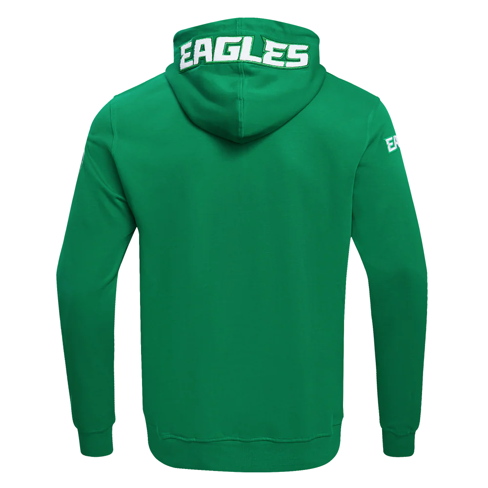 NFL PHILADELPHIA EAGLES CLASSIC CHENILLE MEN'S DK PO HOODIE (KELLY GREEN) - Image 4
