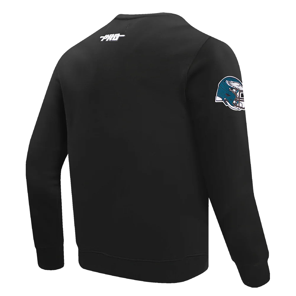 NFL PHILADELPHIA EAGLES OLD ENGLISH MEN'S CREWNECK (BLACK) - Image 4