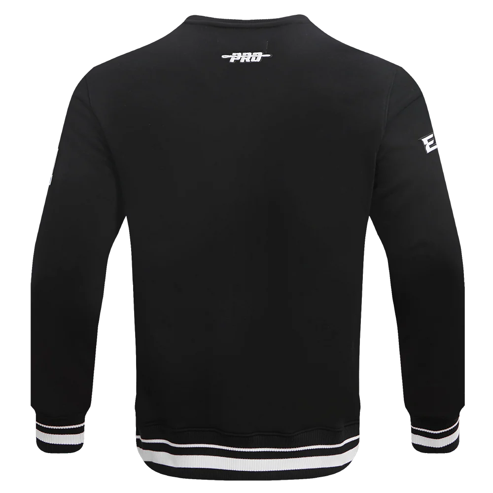 NFL PHILADELPHIA EAGLES MASHUP MEN'S RIB CREWNECK (BLACK) - Image 4