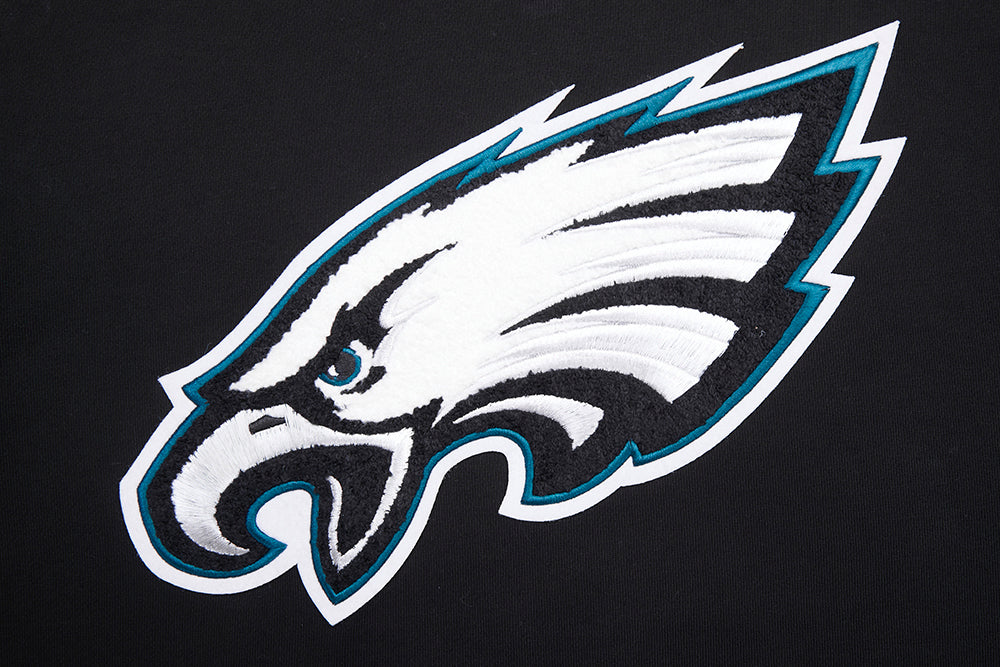 NFL PHILADELPHIA EAGLES MASHUP MEN'S RIB CREWNECK (BLACK) - Image 5