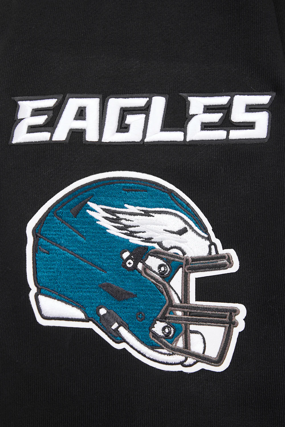NFL PHILADELPHIA EAGLES MASHUP MEN'S RIB CREWNECK (BLACK) - Image 6