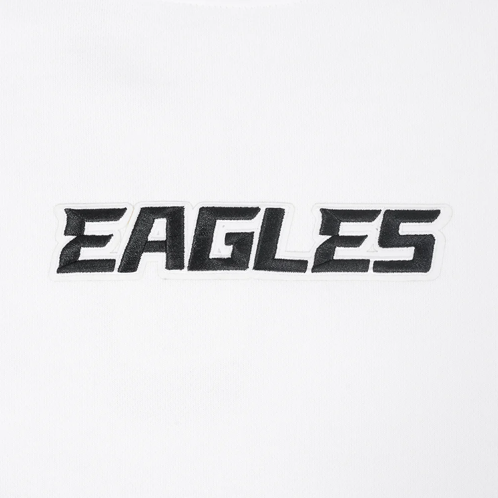 NFL PHILADELPHIA EAGLES WINGSPAN MEN'S DROP SHOULDER FLC CREWNECK (WHITE) - Image 7