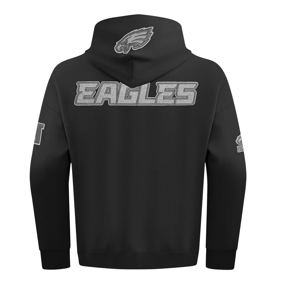 NFL PHILADELPHIA EAGLES REVERSE FRENCH TERRY MEN'S DROP SHOULDER FLC (BLACK) - Image 3