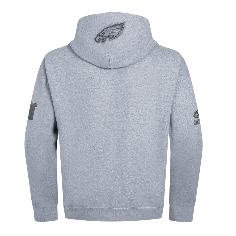 NFL PHILADELPHIA EAGLES REVERSE FRENCH TERRY MEN'S DROP SHOULDER FLC (DARK HEATHER GRAY) - Image 3