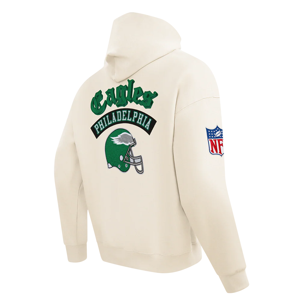 NFL PHILADELPHIA EAGLES BEST OF MEN'S DROP SHOULDER PO HOODIE (EGGSHELL) - Image 12