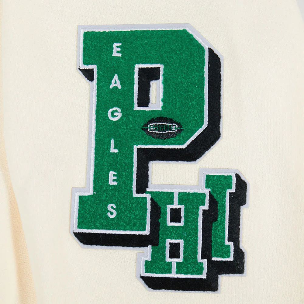 NFL PHILADELPHIA EAGLES BEST OF MEN'S DROP SHOULDER PO HOODIE (EGGSHELL) - Image 14