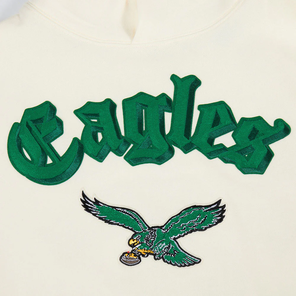 NFL PHILADELPHIA EAGLES BEST OF MEN'S DROP SHOULDER PO HOODIE (EGGSHELL) - Image 7