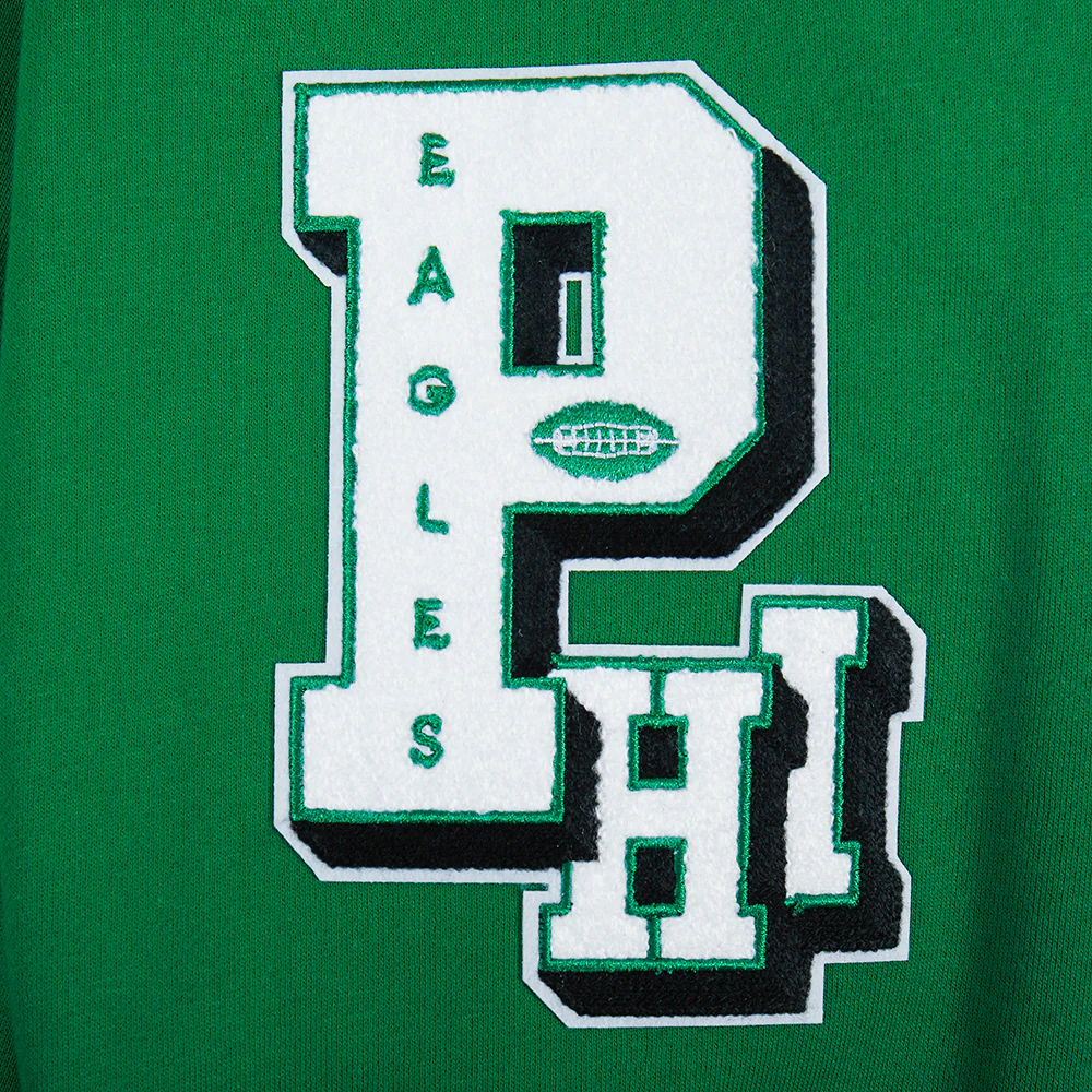 NFL PHILADELPHIA EAGLES BEST OF MEN'S DROP SHOULDER PO HOODIE (KELLY GREEN) - Image 12
