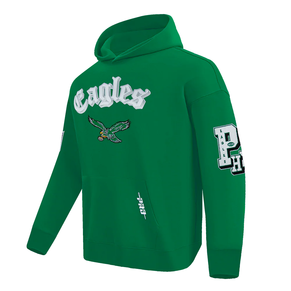 NFL PHILADELPHIA EAGLES BEST OF MEN'S DROP SHOULDER PO HOODIE (KELLY GREEN) - Image 6
