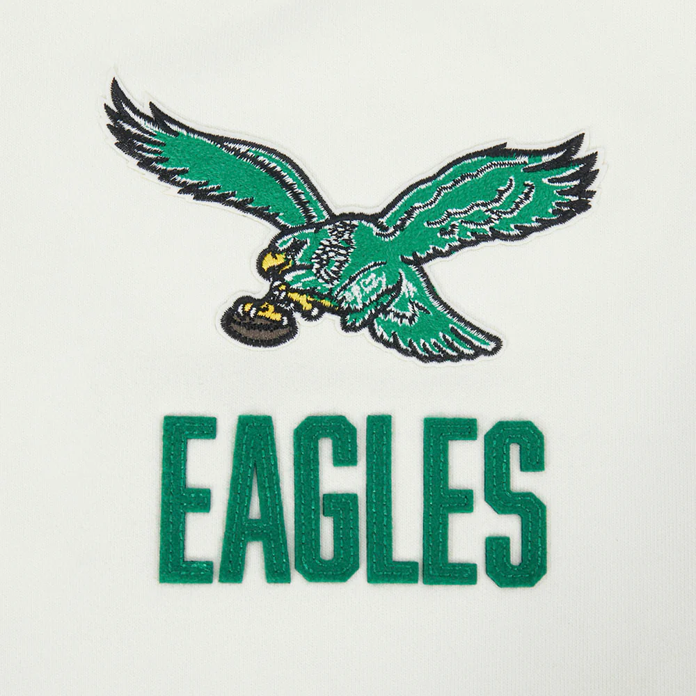 NFL PHILADELPHIA EAGLES MODERN ORIGINALS MEN'S FLC CREWNECK (EGGSHELL) - Image 5