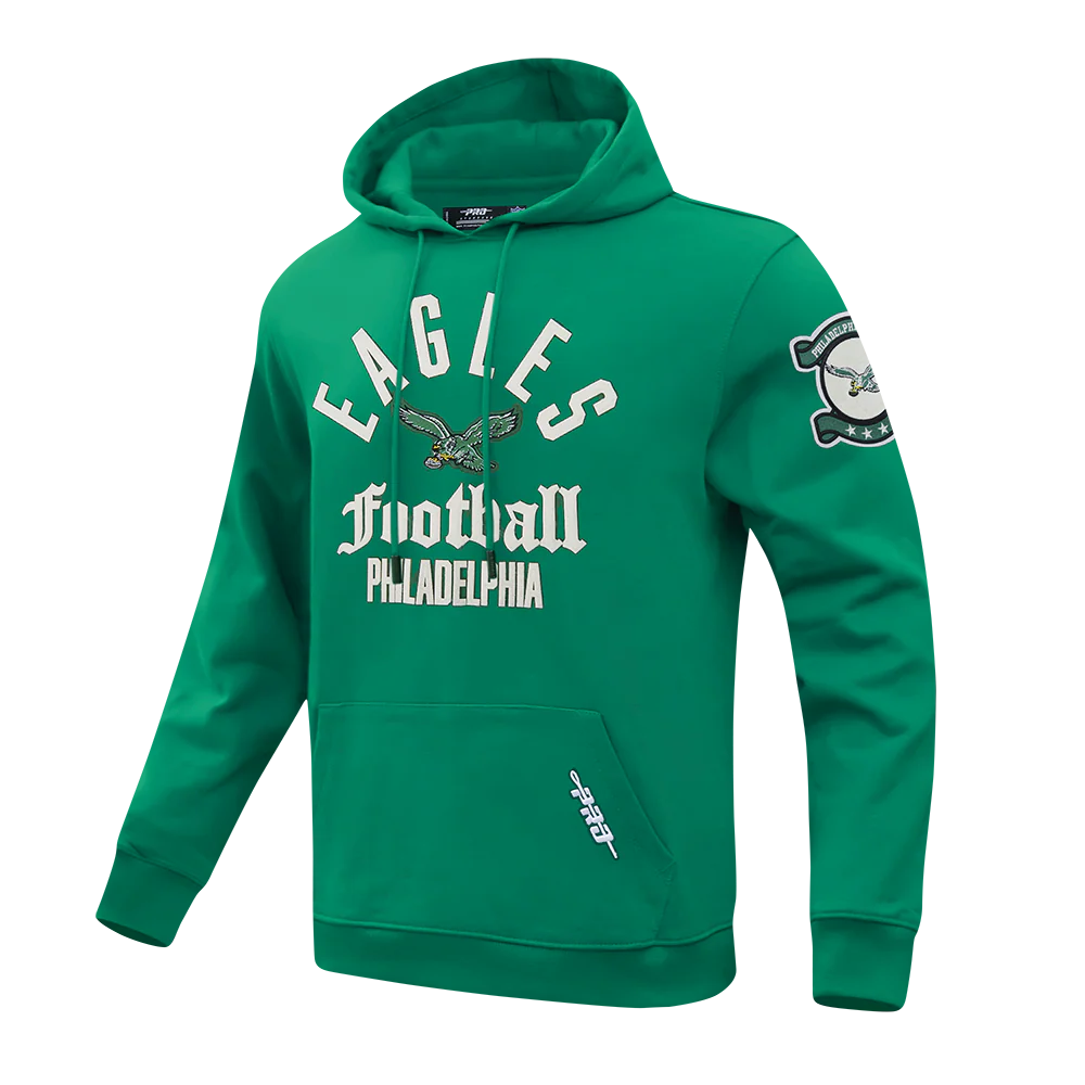 NFL PHILADELPHIA EAGLES MODERN ORIGINALS MEN'S FLC PO HOODIE (KELLY GREEN)