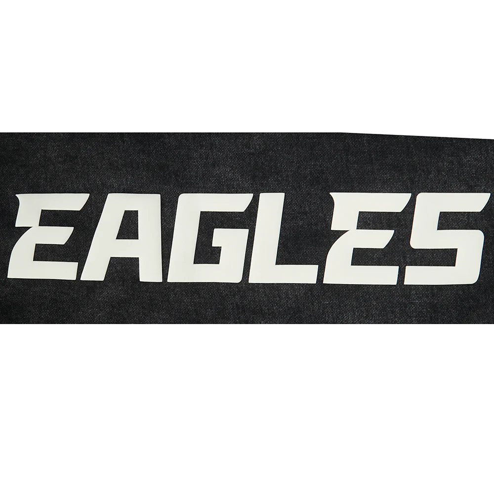 NFL PHILADELPHIA EAGLES STREET TEAM MEN'S ENZYME WASH DS FT PO HOODIE (WASHED BLACK) - Image 7