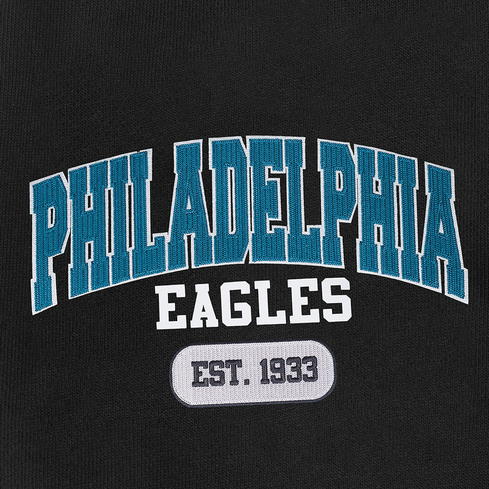 NFL PHILADELPHIA EAGLES CITY ARCH MEN'S FLC CREWNECK (BLACK) - Image 5