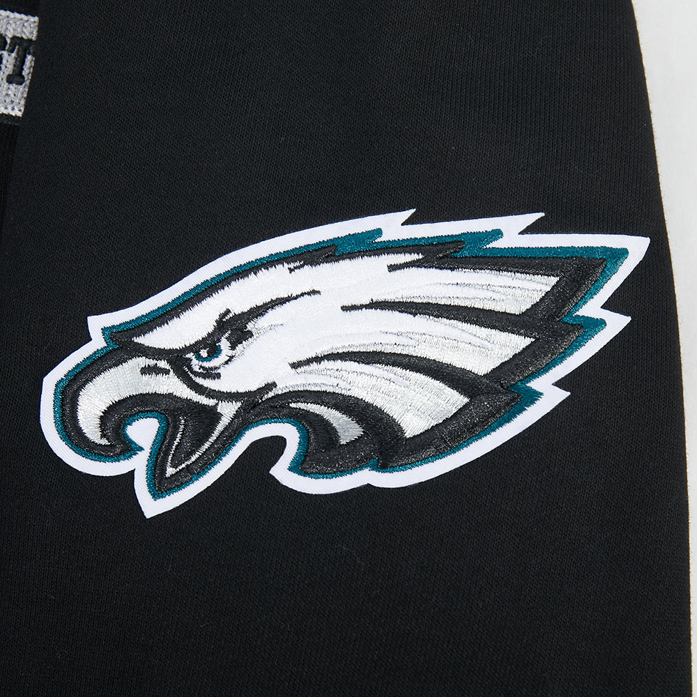 NFL PHILADELPHIA EAGLES CITY ARCH MEN'S FLC 1/4 ZIP (BLACK) - Image 5