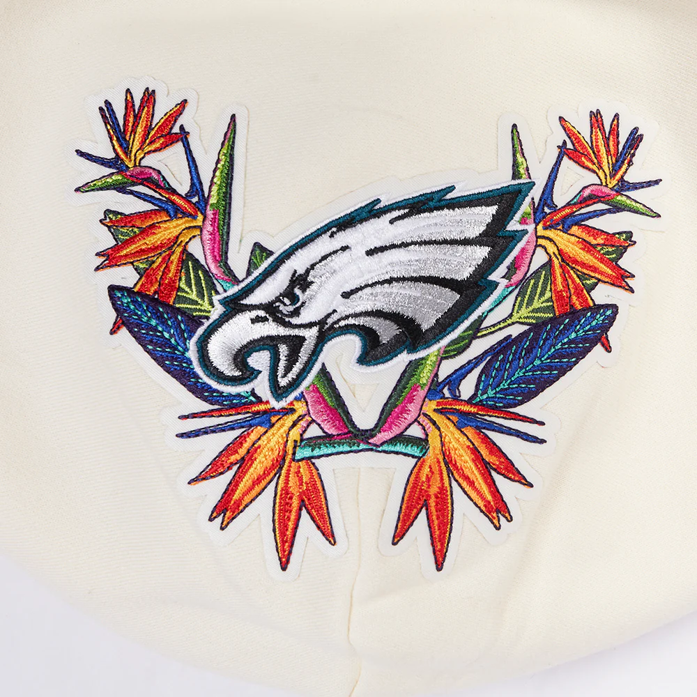 NFL PHILADELPHIA EAGLES PARADISE MEN'S PULL OVER HOODIE (EGGSHELL) - Image 9