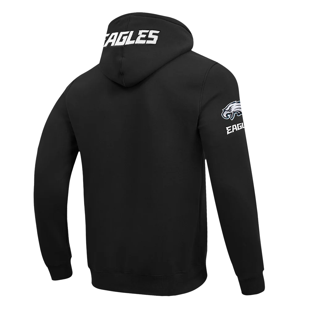 NFL PHILADELPHIA EAGLES JALEN HURTS #1 CLASSIC PNN MEN'S DK PO HOODI (BLACK) - Image 4