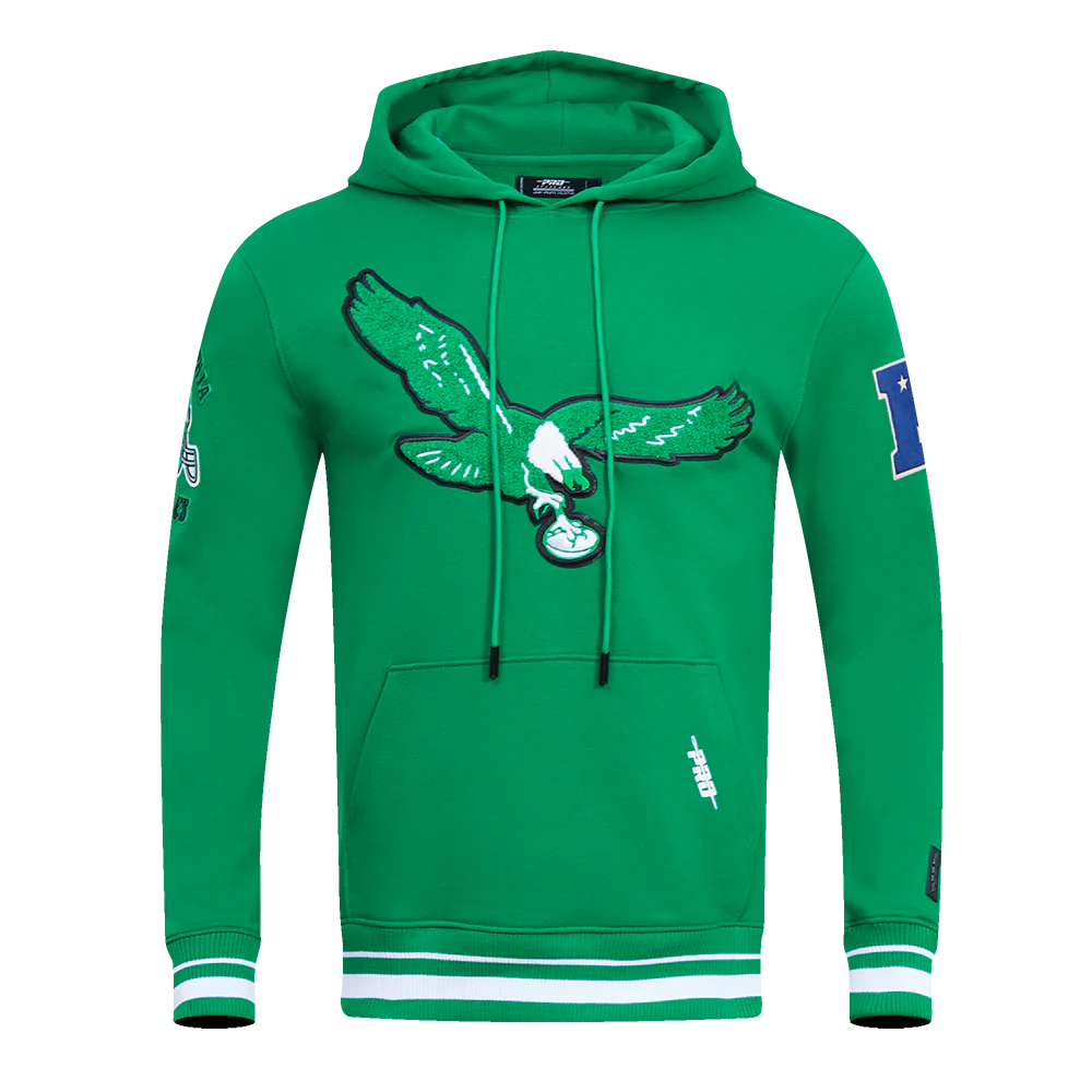 NFL PHILADELPHIA EAGLES RETRO CLASSIC MEN'S PULLOVER HOODIE (KELLY GREEN) - Image 5