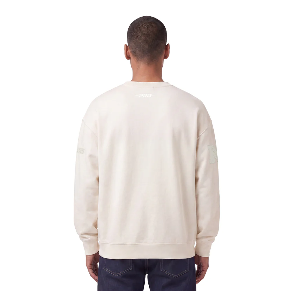 NFL PHILADELPHIA EAGLES NEUTRAL DROP SHOULDER FLEECE CREWNECK (EGGSHELL) - Image 2