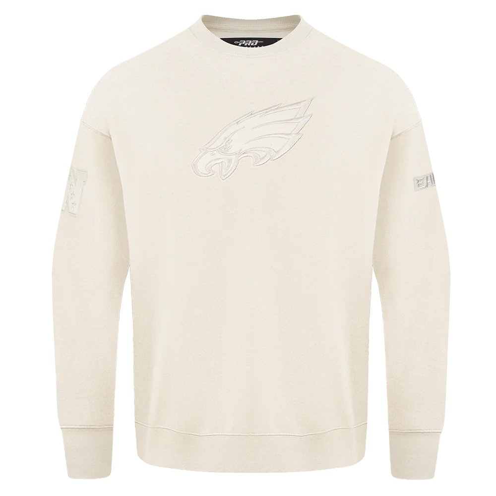 NFL PHILADELPHIA EAGLES NEUTRAL DROP SHOULDER FLEECE CREWNECK (EGGSHELL) - Image 7