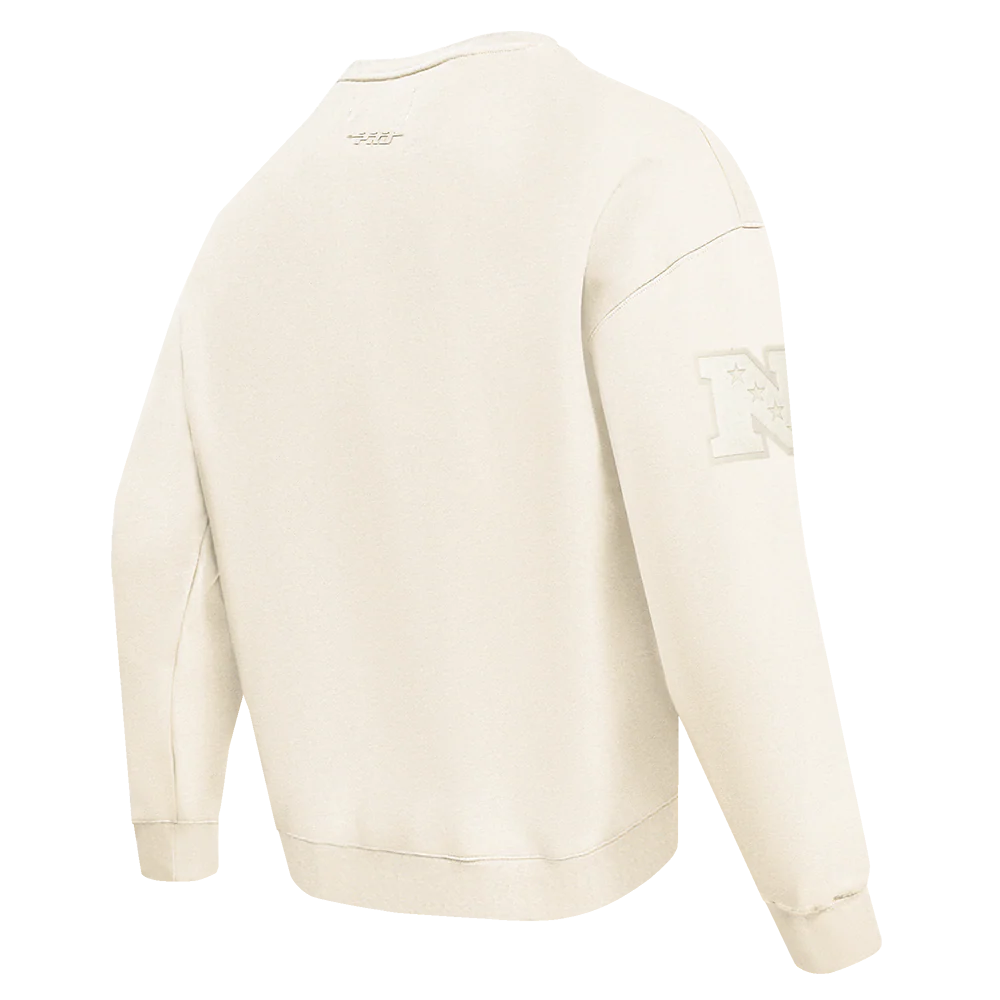 NFL PHILADELPHIA EAGLES NEUTRAL DROP SHOULDER FLEECE CREWNECK (EGGSHELL) - Image 9
