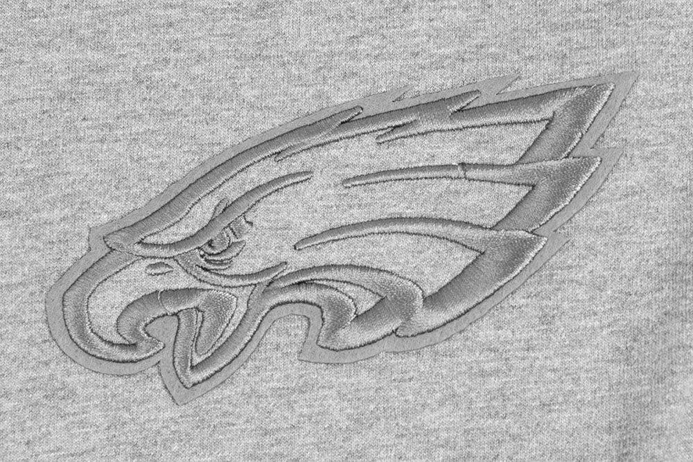 NFL PHILADELPHIA EAGLES NEUTRAL MEN'S DROP SHOULDER PULLOVER HOODIE (DARK HEATHER GRAY) - Image 5
