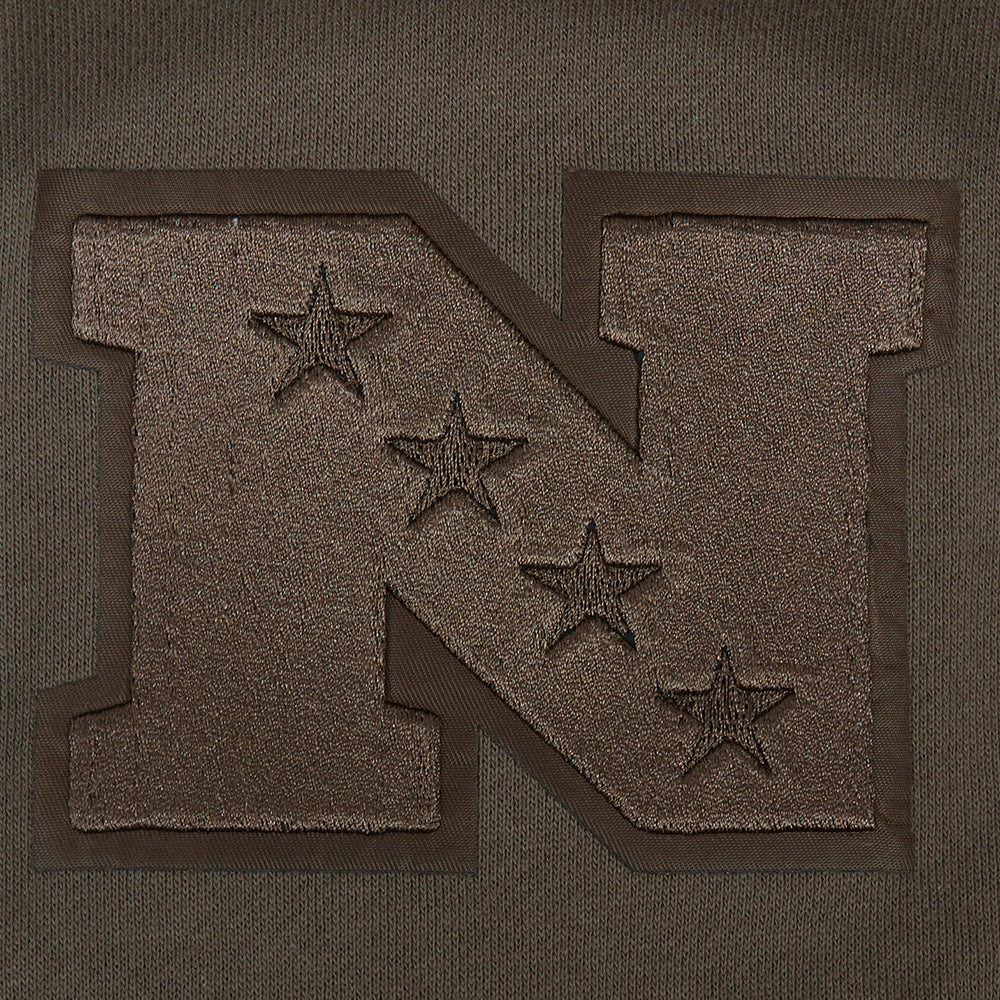 NFL PHILADELPHIA EAGLES NEUTRAL MEN'S DROP SHOULDER PULLOVER HOODIE (DARK TAUPE) - Image 6