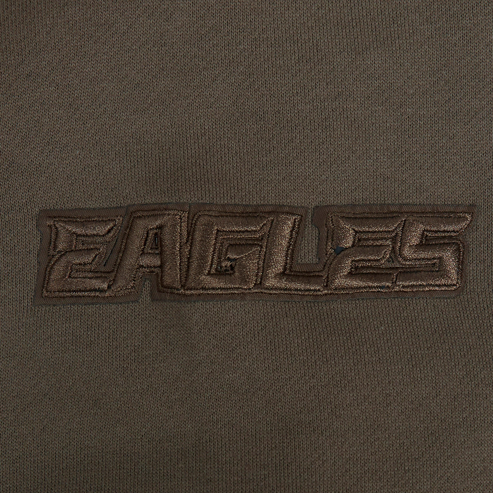 NFL PHILADELPHIA EAGLES NEUTRAL MEN'S DROP SHOULDER PULLOVER HOODIE (DARK TAUPE) - Image 7