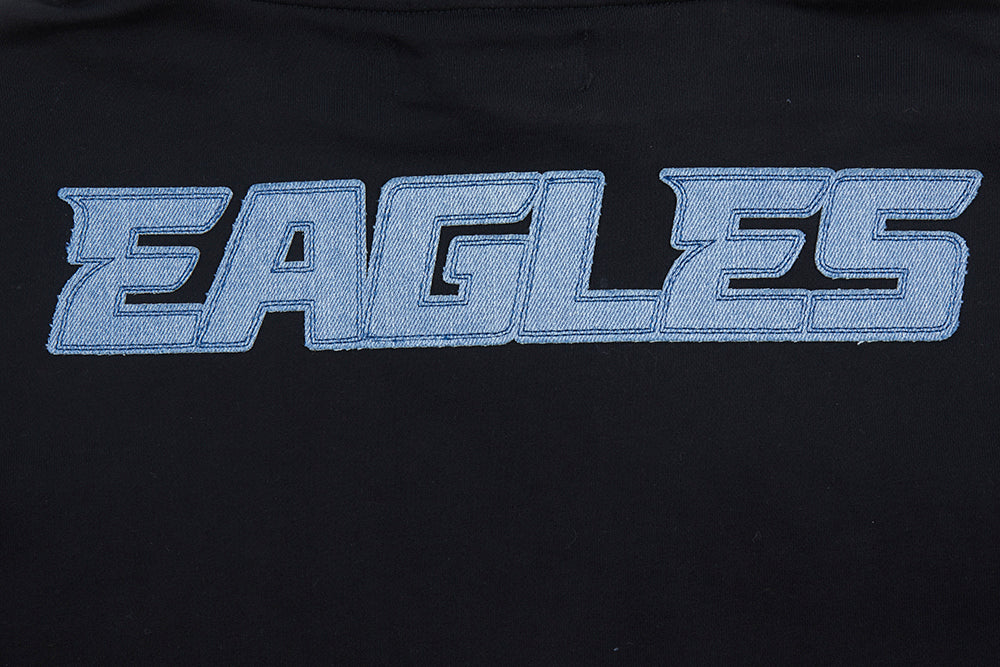 NFL PHILADELPHIA EAGLES VARSITY BLUES MEN'S PULLOVER HOODIE (BLACK) - Image 6
