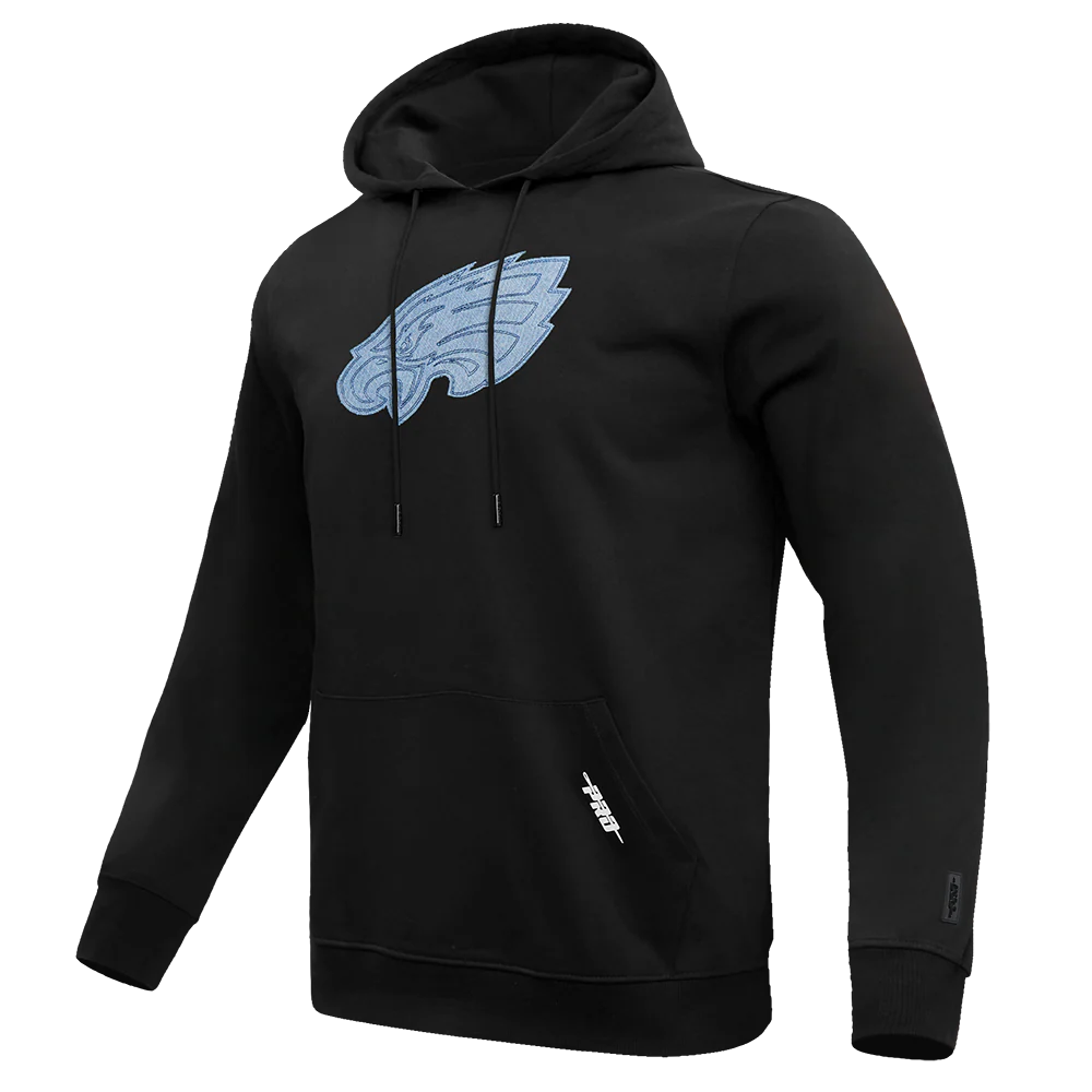 NFL PHILADELPHIA EAGLES VARSITY BLUES MEN'S PULLOVER HOODIE (BLACK) - Image 8
