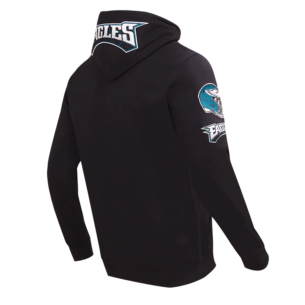 NFL PHILADELPHIA EAGLES JALEN HURTS #1 MEN'S PULLOVER HOODIE (BLACK) - Image 3