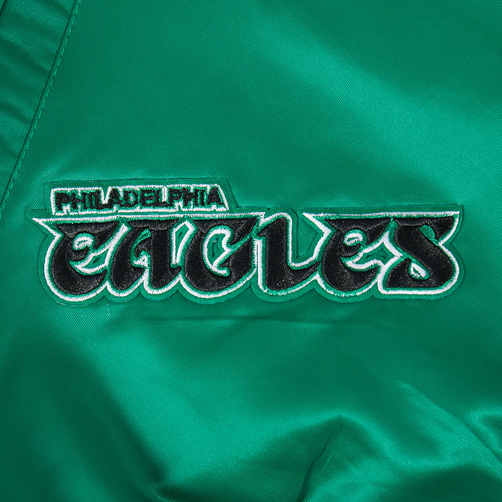 NFL PHILADELPHIA EAGLES BEST OF MEN'S RIB SATIN JACKET (KELLY GREEN) - Image 13